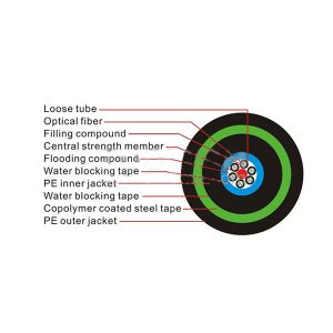 Cable de fibra óptica GYTY53-8F (G652D)